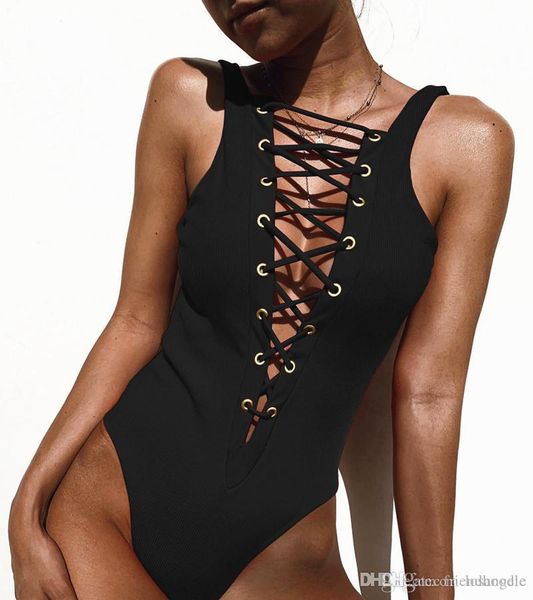 

summer women swimwear bikini one piece fashion luxury string bind bikini women bathing beach skinny swimwear, White;black
