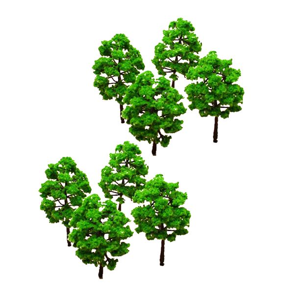 

10pcs dark green tree 8cm model train wargame forest scenery layout n scale