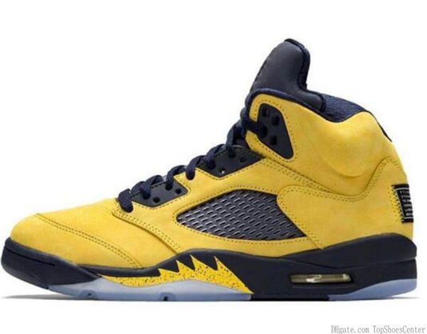 

5s sp michigan 5 yellow men basketball shoes with box 5s sneakers sneaker trainer shoes ing