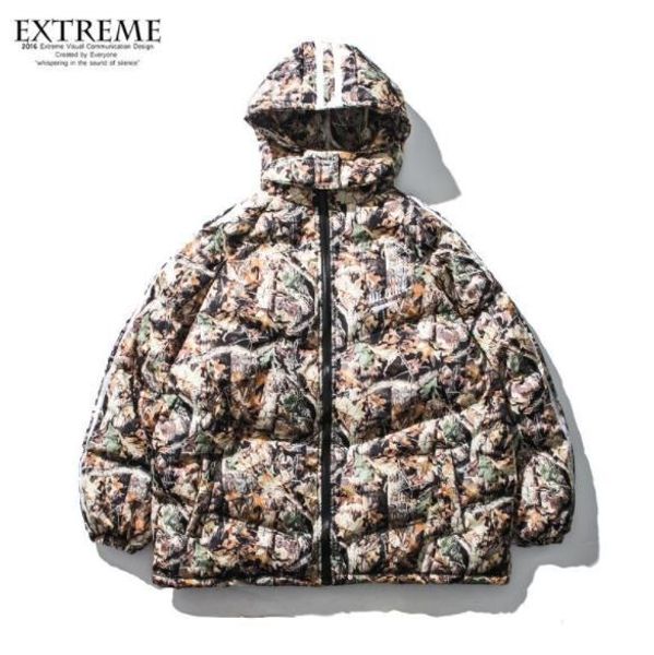 

luxury winter downs cotton clothing fashion street hip hop street dance rap zipper casual thick hooded cotton coats, Black