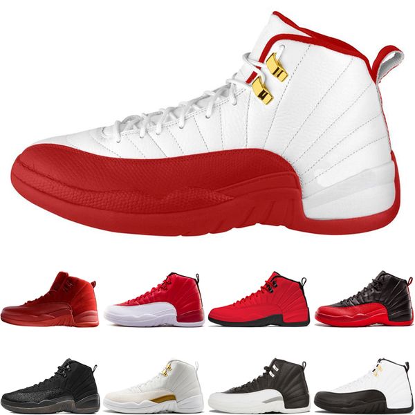 

12 12s fiba basketball shoes game royal gym red flu game gamma blue taxi the master fashion men sports sneakers