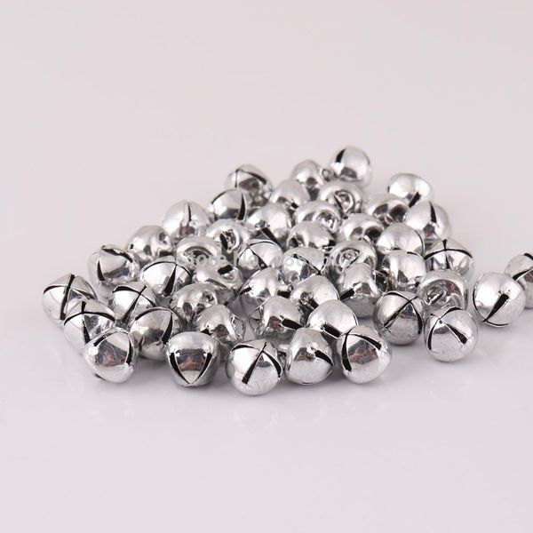 

100pcs/lot 9.5mm silver color metal small bell jingle bell for christmas decoration