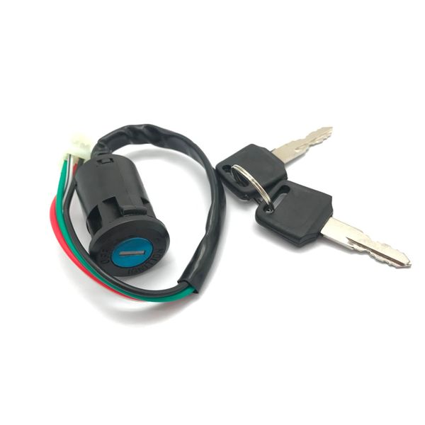

new 4 wires ignition key switch lock for bike atv quad go kart motor moped buggy