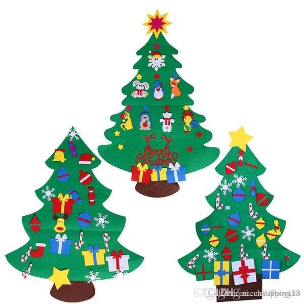 

lxh kids felt christmas tree with ornaments xmas gift diy door wall hanging decor