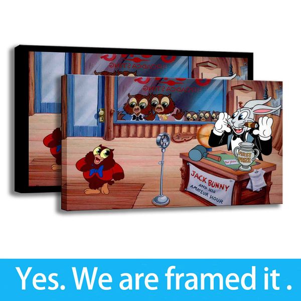 

home decor wall art painting i love to singa owl jolson hd prints on canvas framed art - ready to hang - framed
