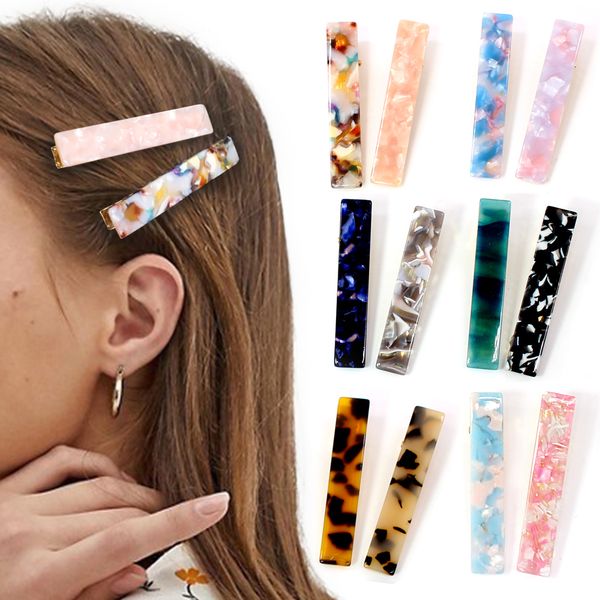 

new fashion women girls acrylic square strip barrettes rectangle hair clips tin foil sequins hairpins headband hair accessories
