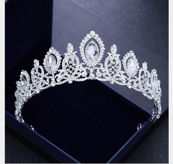 

crown european bride marriage princess headdress high-end accessories, Slivery;golden