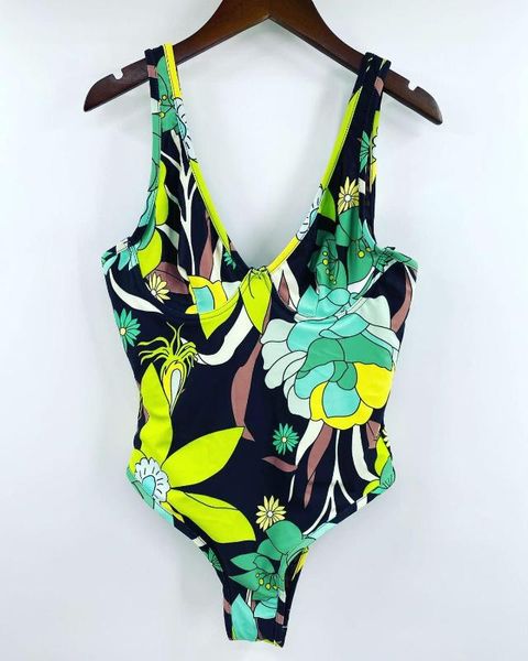 

fd23 reversible swimwear flower swimsuit one piece f letter bikini