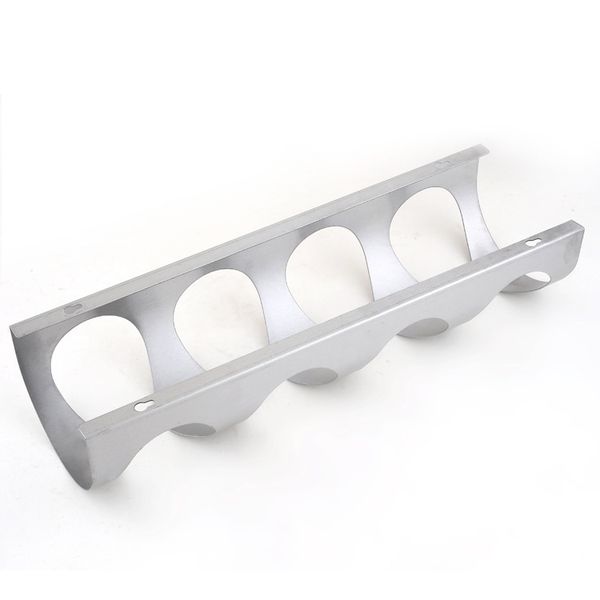

1pc 3 or 4 hole stainless steel wall mounted wine holder rack household wine bottle holder for homeuse with screws ekj 3002