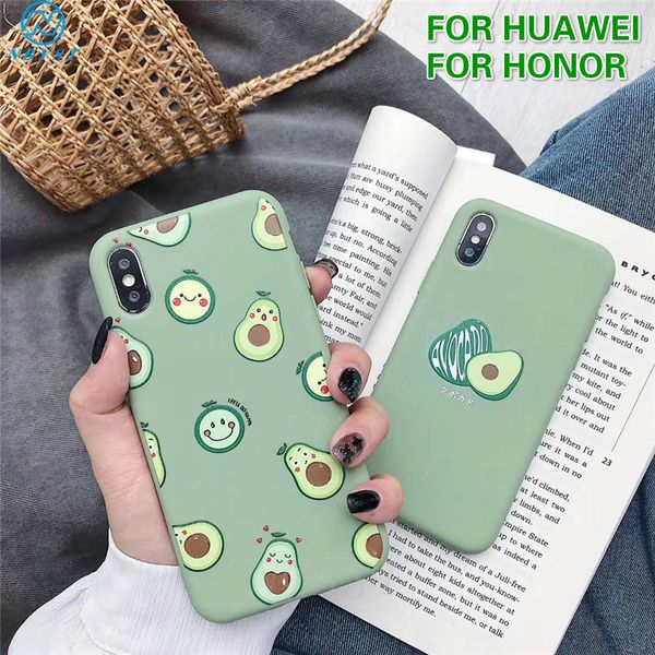 

lovely avocado phone case for honor 10 lite 20i 10i 20s 8x 7x 9x pro soft silicon case for huawei p30 p20 pro p10 mate30 nova 5t