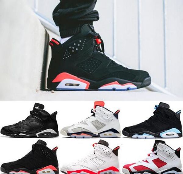 

New Bred 6 6s Mens Basketball Shoes Tinker UNC Black Cat Infrared White Carmine Men Designer Trainers Sport Athletic Sneakers Size 8-13
