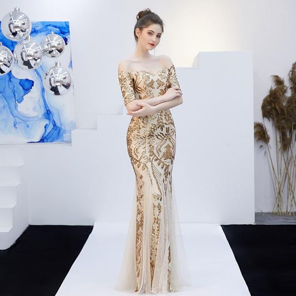 

cocktail dark green evening dresses bateau mermaid prom dress sequin african fashion evening dress celebrity party gown