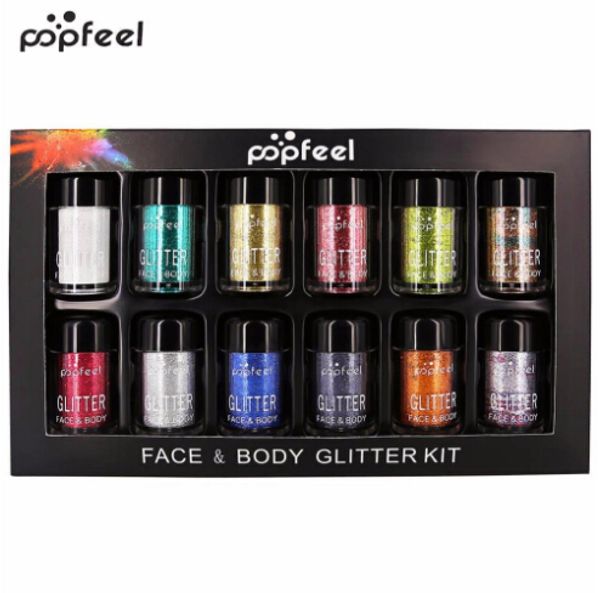 

sell popfeel 12 colors glitter dust set makeup eyeshadow nail art tips diy craft decor
