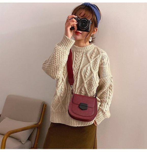 

wide shoulder strap crossbody bag ladies new 2020 bag fashion foreign style shoulder small round
