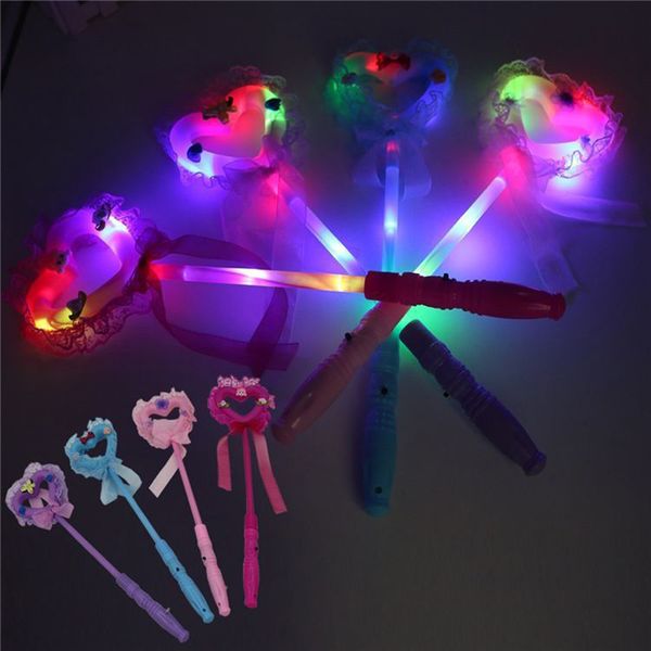 

kids toy glowing stick led lights girl toys lace bow plastic love shape party festival flash stick continuous illumination for 6-8 hours 43