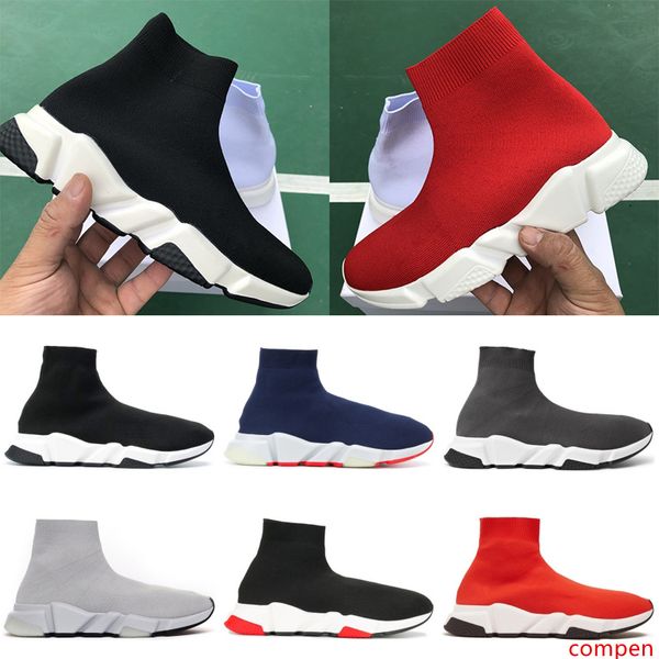 

platform speed trainer mens womens sock shoes black white red men women fashion luxury designer sneakers casual shoes