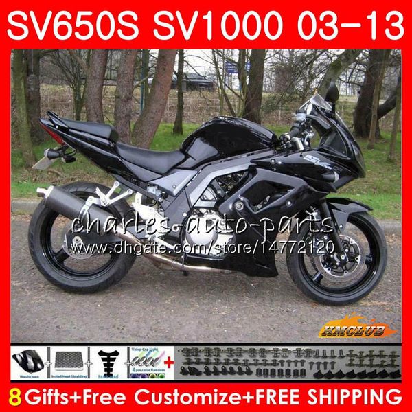 

body for suzuki sv1000s sv650s 03 04 05 06 07 08 kit 22hc.0 sv650 1000 s sv 650s 1000s 2003 2004 2005 2006 2007 2008 fairing glossy black