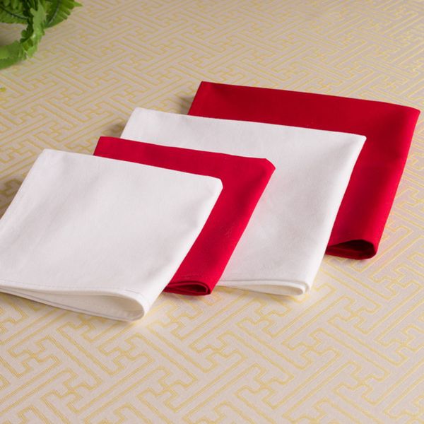 

30pcs/lot 48*48cm cotton table napkin dinner wedding washable napkins l cup cloth wedding party supplies