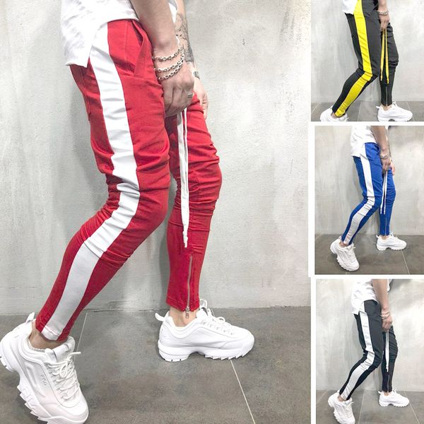

2019 fashion streetwear sweatpants joggers causal sportswear pants men black white men's hip hop sweatpants trousers for men