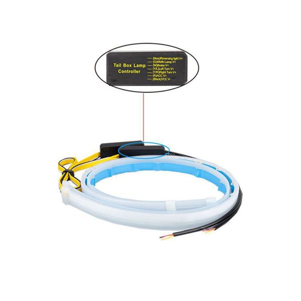 

car drl led daytime running light turn signal yellow guide strip for headlight assembly