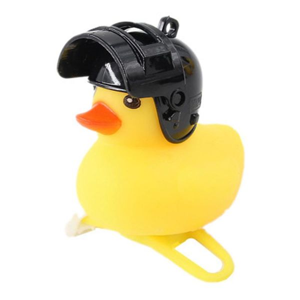 

cartoon yellow little duck shape bicycle bell shining mountain bike handlebar duck head light accessories