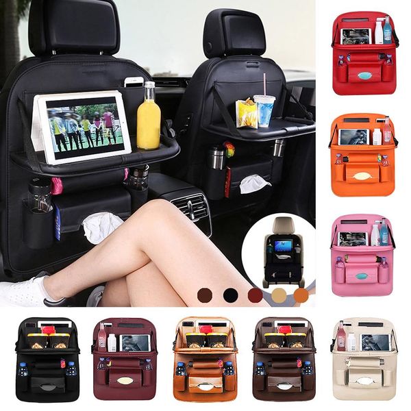 

car seat back hanging organizer foldable multi-pocket storage bag shelf holder