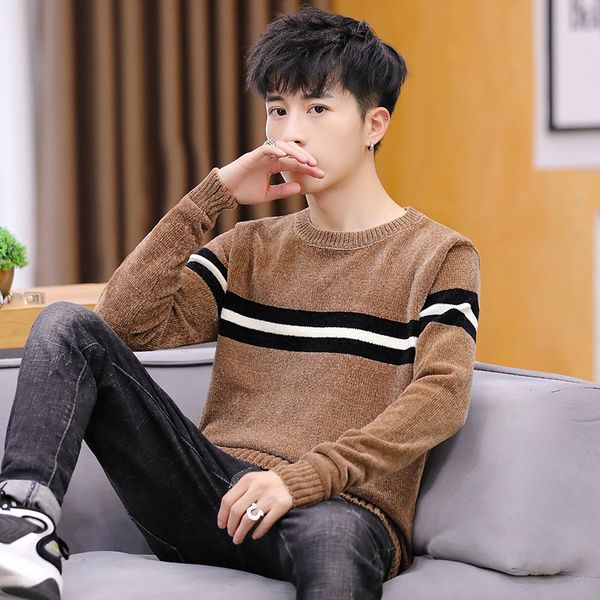 

mens sweater black grey o-neck solid long sleeve winter new fashion pullovers standard casual sweaters men, White;black