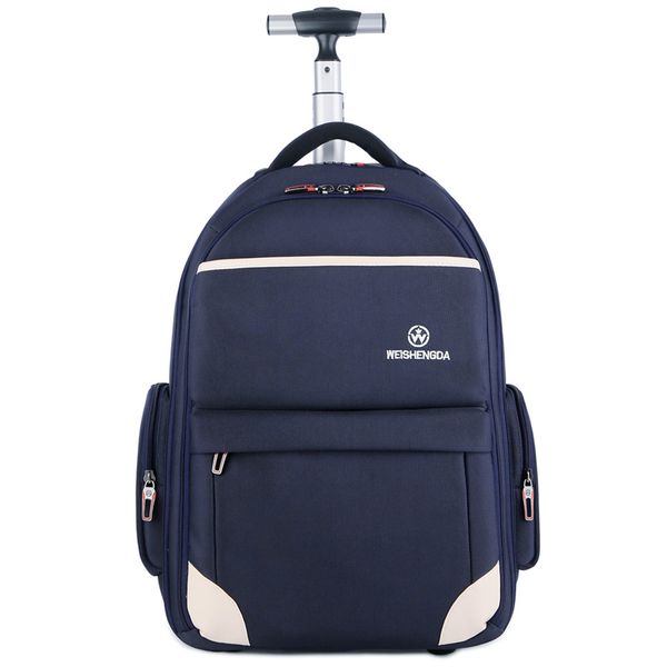 

new fashion waterproof oxford trolley travel backpack hand luggage suitcase bags on wheels rolling duffle bag wsd-12911