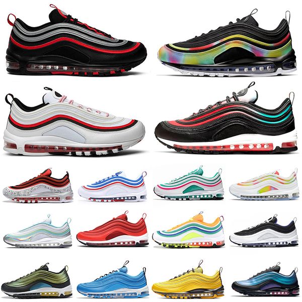 

2020 new reflective bred running shoes men women neon seoul tie dye triple black white sunburst outdoor casual mens trainers sports sneakers