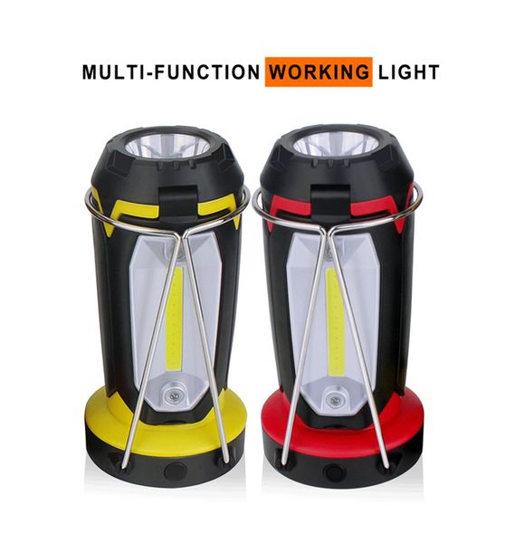 Lanterna Holofotes LED Portátil Tenda de Iluminação À Prova D 'Água COB Luz de Trabalho Ao Ar Livre USB Recarregável para Acampamento de Emergência