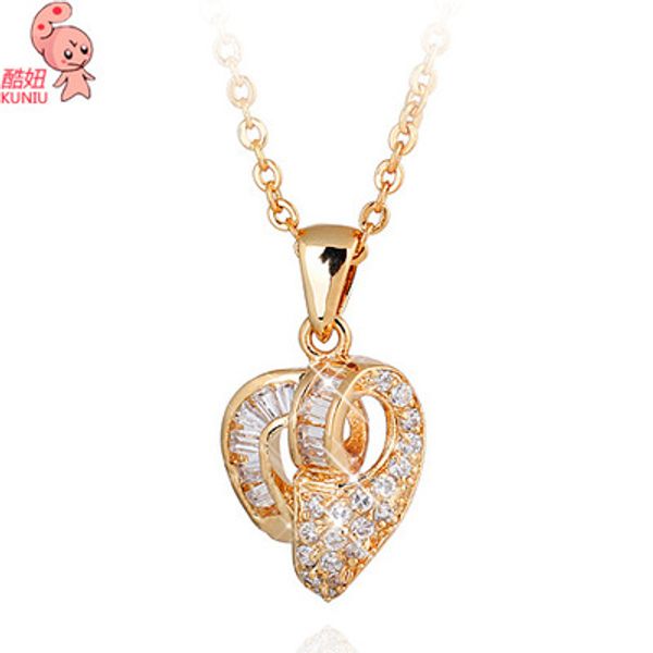 

kuniu heart choker pendant necklace for women romantic lovely style wedding anniversary occasion fashion jewelry, Silver