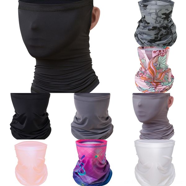 

qcder seamless multifunction mask brand turban e mask riding magic scarf half face mask outdoor cycling letters neck scarf, Black