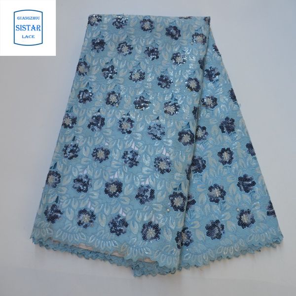 

latest lace new style embroidery design 100% cotton organza lace fabric nigeria fabric 2019 for party, Pink;blue