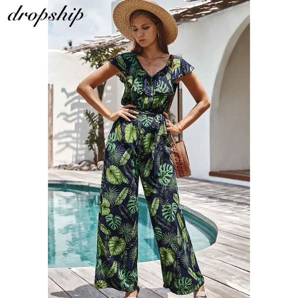 

women's jumpsuits & rompers dropship women jumpsuit casual floral short sleeves summer for bodycon print playsuit ladies, Black;white