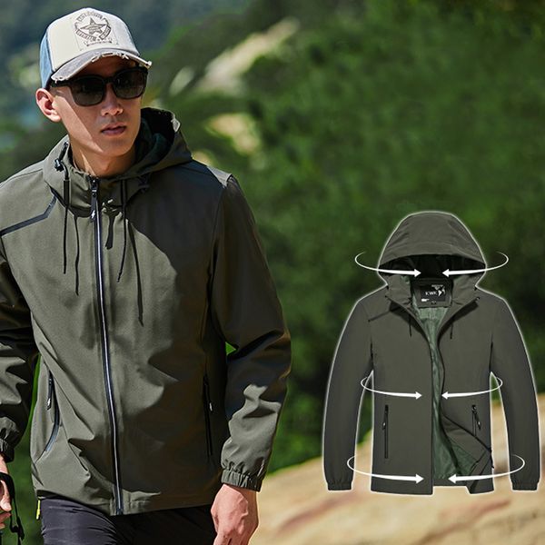 

outdoor running jacket waterproof hooded windbreakers mountaineering running mujer bike winter jacket, Black;red
