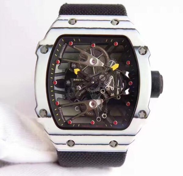 

Factory upplier aaa quality brand europe and the united tate carbon fiber men luxury watche mineral tempered gla men wri twatch