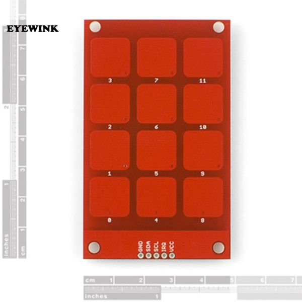 

10pcs mpr121 capacitive touch keypad shield module sensitive key keyboard 3.3v logic for arduino diy electronic diy kit pcb