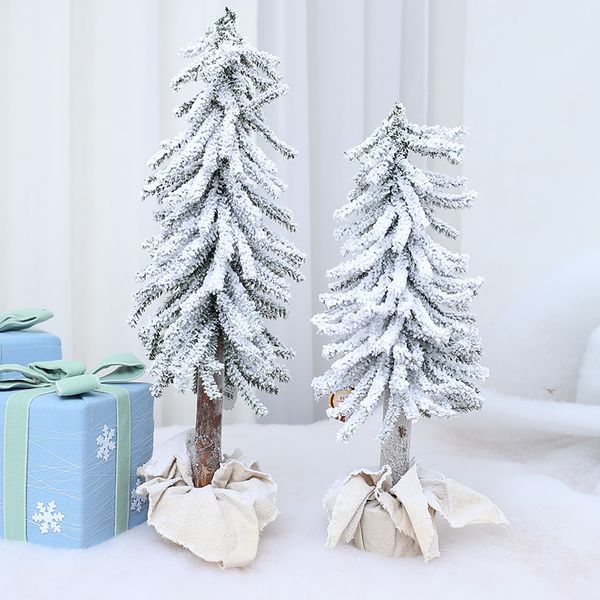 

christmas decorations snow flocking christmas trees snowflakes twigs mulberry trees window display scene home decor