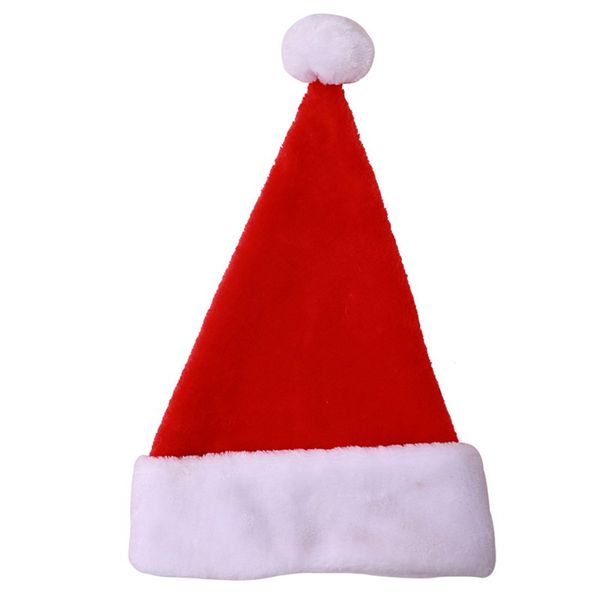 

1 pcs christmas decorations short plush christmas hats big balls elderly hats for holiday decorations
