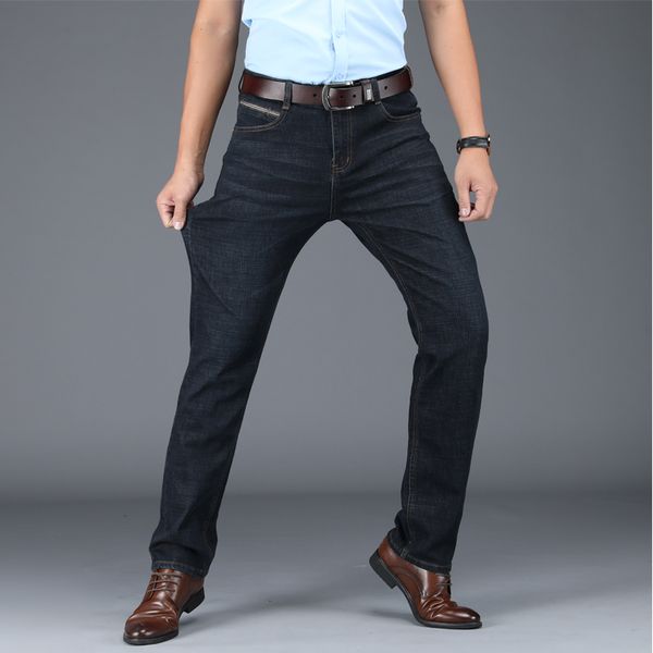 

classic jeans male denim jeans designer trousers men straight pants men's casual chic fashion pants elasticity blue