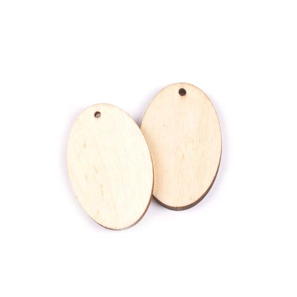 

20pcs natural wooden craft diy drop ellipse shape pendant for earring jewelry scrapbooking handmade home ornaments 40/46mm m1961