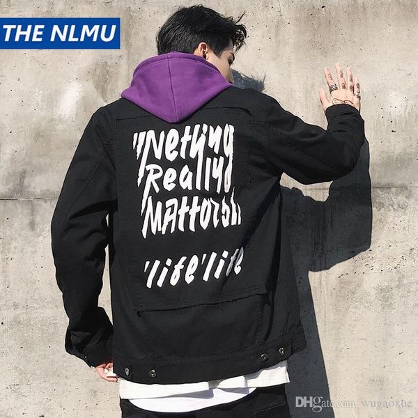 

hip hop jackets men streetwear outerwear coats cotton jackets casual men 2019 fashion black red hw042, Black;brown