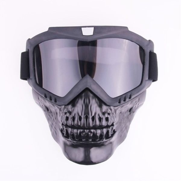 

skiing eyewear winter windproof skiing glasses motocross sunglasses with face mask ski snowboard goggles skull masks 5 colors