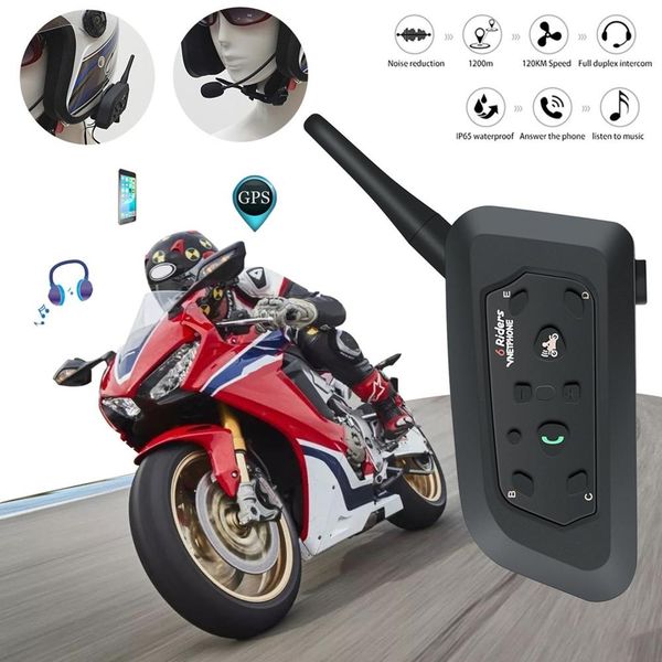 

2019 motorcycle helmet walkie-talkie 1200 m duplex riding walkie-talkie v6pro 1200m for motorcycle helmet moto intercom headset
