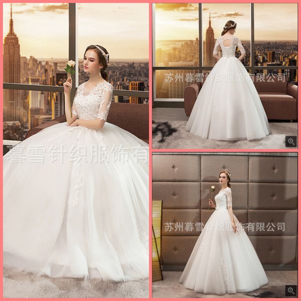 

2019 vestido de festa ball gown white lace wedding dress beaded hollow back corset appliques wedding gowns bride dresses