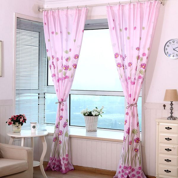 

simple new small fresh printed drop curtain multi-size diy bedroom living room balcony household shade curtain home decoration