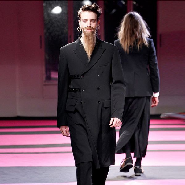 

original design men's trench coat personality catwalk style custom double-breasted loose men's clothing big yards clothing, White;black