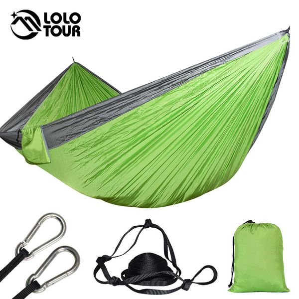 

300*175cm 2 people big parachute hammock garden swing hamaca double camping hammock tent 118*68 inch survival sleeping hamak