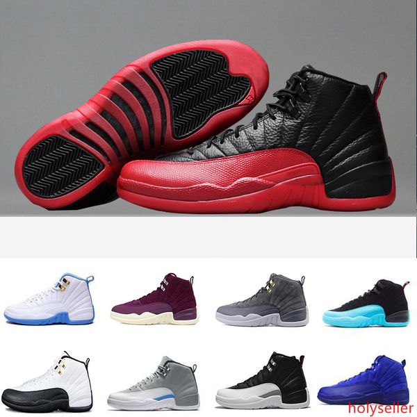 

new flu game 12 bordeaux the master basketball shoes men sport shoe taxi black nylon 12s athletic trainers sneakers 41-47