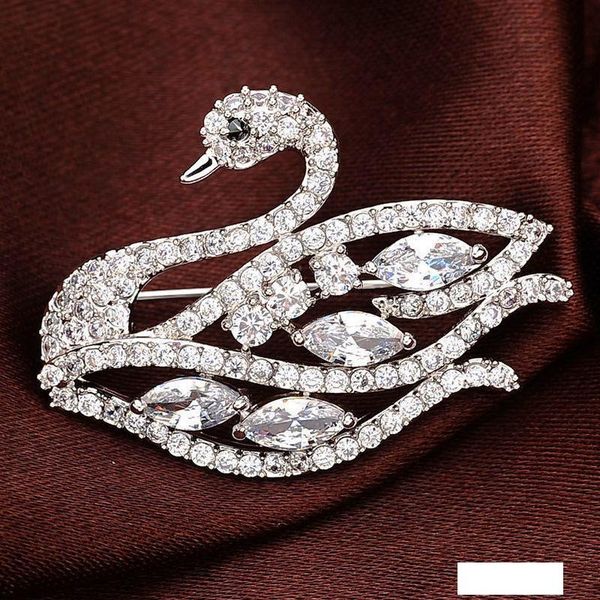 

оптово-дизайнер броши броши ювелирные изделия циркон настройки булавки жемчужные броши титан с серебром гальваническим для мужчин и женщин n, Gray